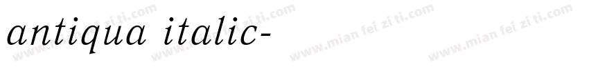 antiqua italic字体转换